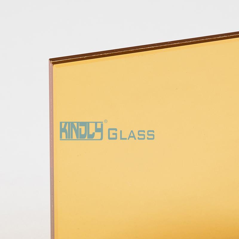 Clear +  Orange Red PVB  Laminated Glass
